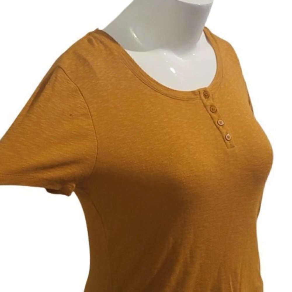 [Marled] Burnt Orange Scoop Neck Short Sleeve - Size M - Picture 2 of 7